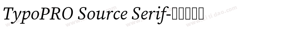 TypoPRO Source Serif字体转换